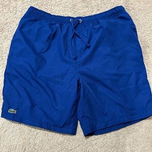 Blue Lacoste tennis shorts
